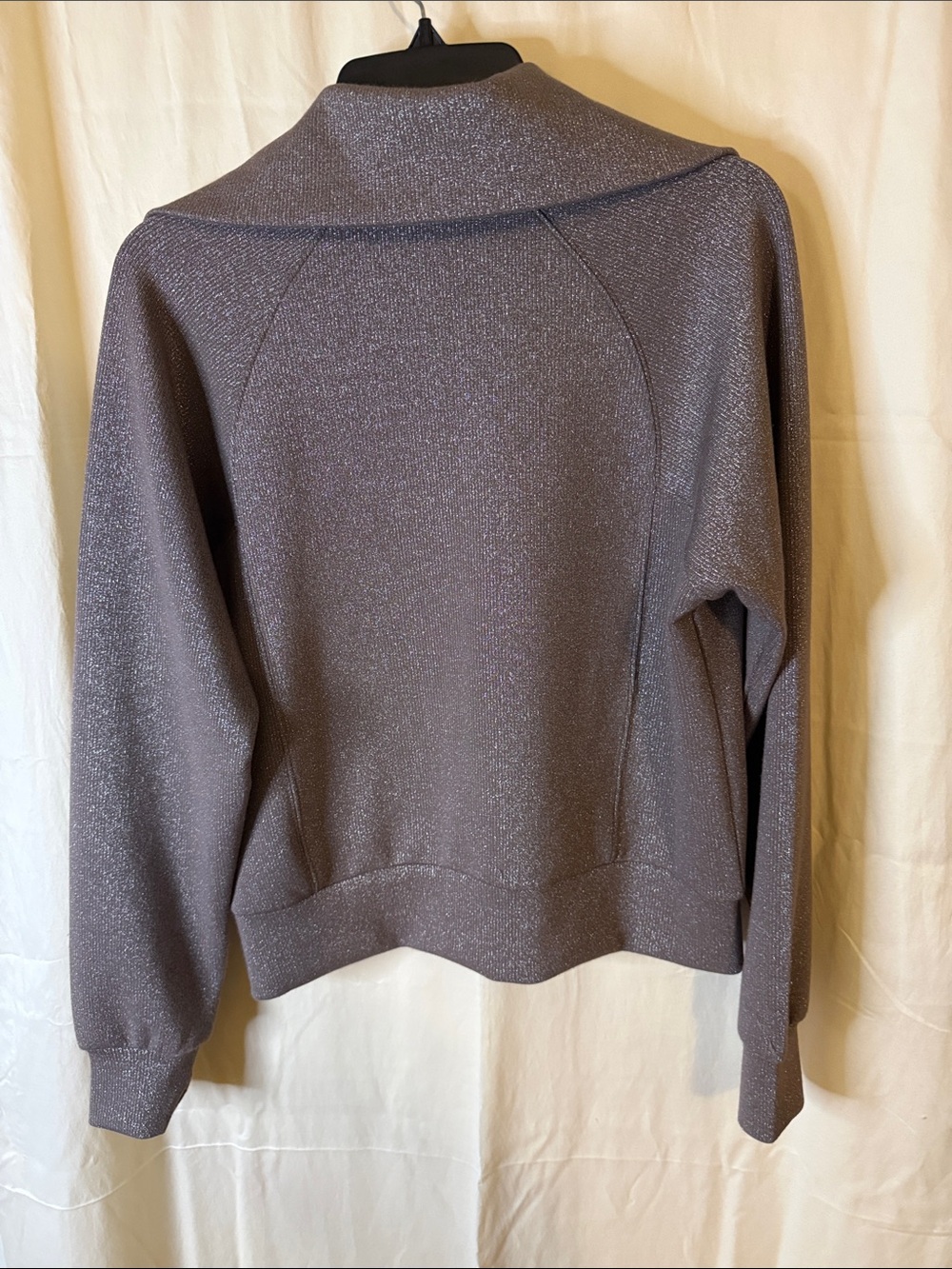 SPANX Taupe Shimmery Wide-Leg Pants & Zip Pullover Set - Picture 8 of 10